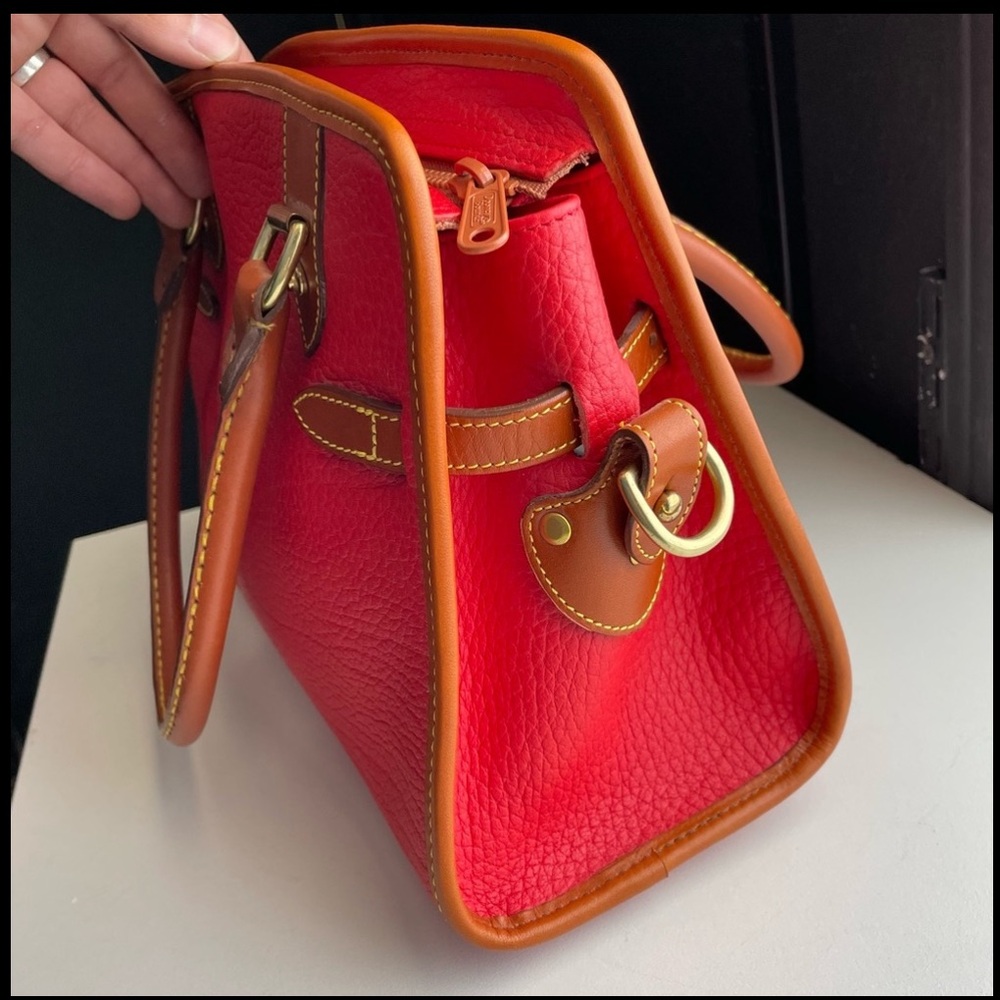 Dooney & Bourke Red Leather Buckle satchel Bag - Picture 10 of 15